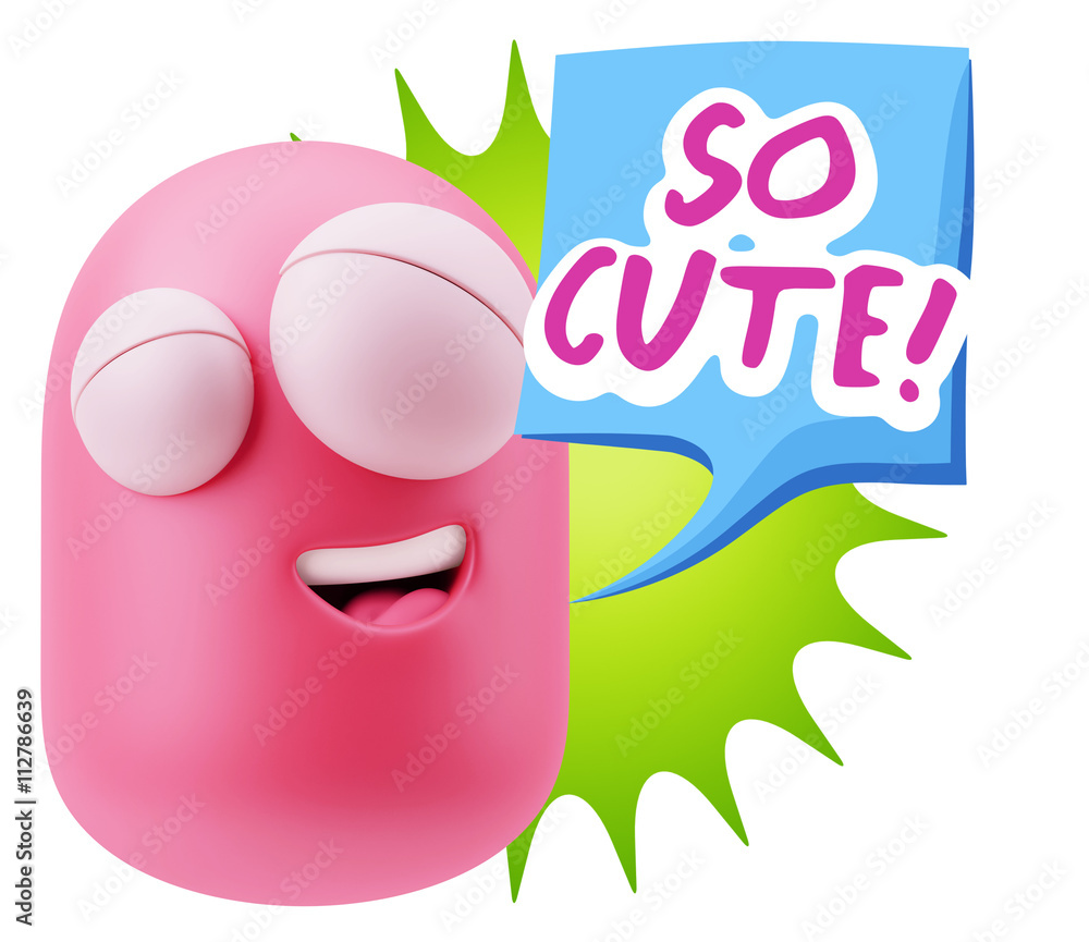 3d Illustration Laughing Character Emoji Expression saying So Cu 3d Illustration Laughing Character Emoji Expression saying So Cu