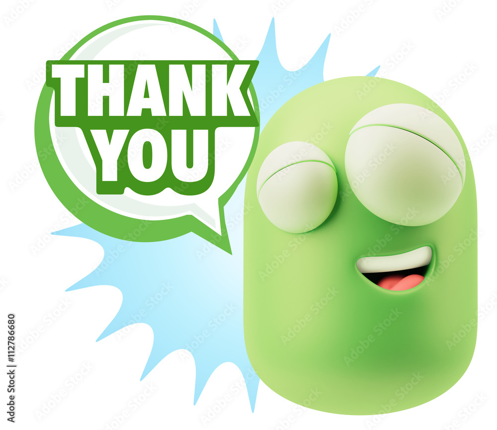 3d Illustration Laughing Character Emoji Expression saying Thank 3d Illustration Laughing Character Emoji Expression saying Thank