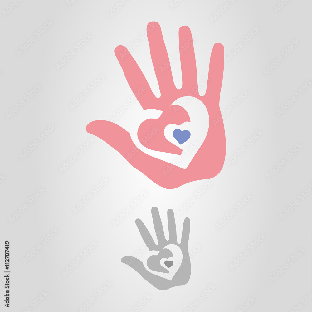 hand logo, icon and symbol vector illustration - obrazy, fototapety, plakaty 