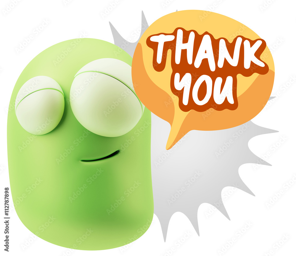 3d Illustration Laughing Character Emoji Expression saying Thank 3d Illustration Laughing Character Emoji Expression saying Thank