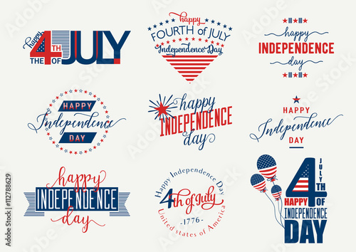 Fototapet Happy Independence Day United States overlay