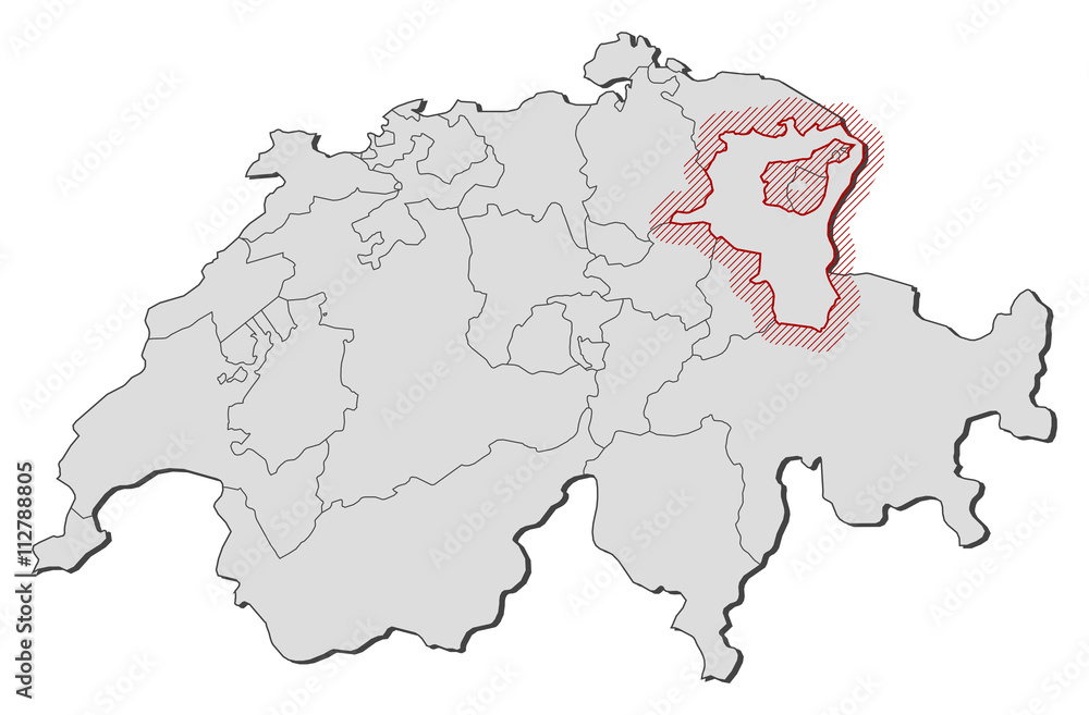 Map - Swizerland, St. Gallen Map - Swizerland, St. Gallen
