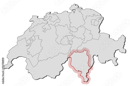 Map - Swizerland  Ticino