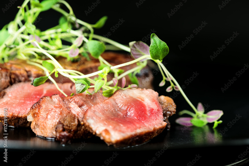 Beef steak with greens Beef steak with greens