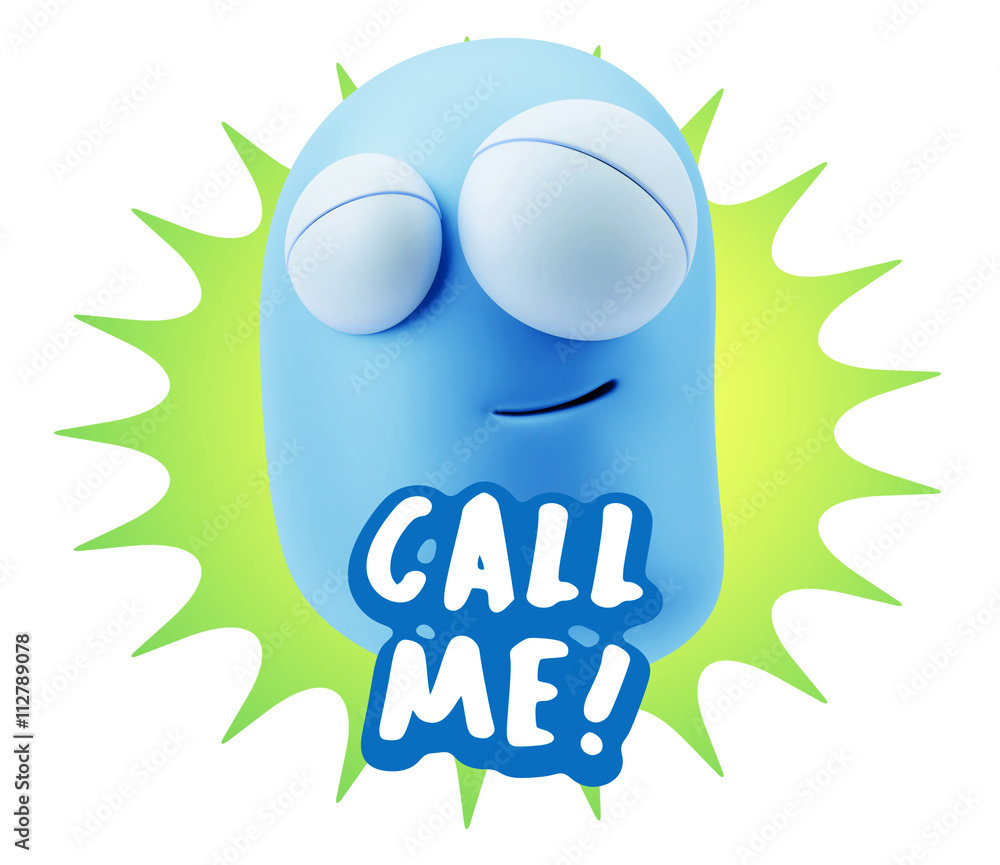 3d Illustration Laughing Character Emoji Expression saying Call 3d Illustration Laughing Character Emoji Expression saying Call