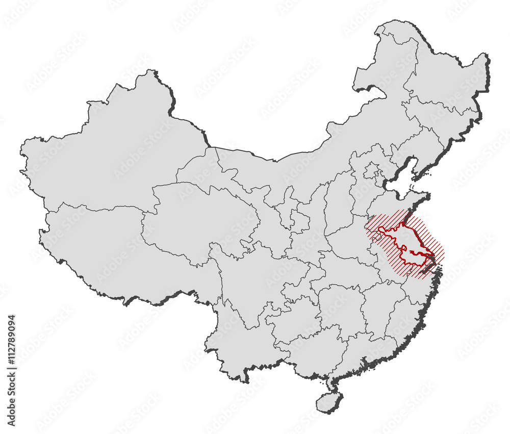 Map - China, Jiangsu Map - China, Jiangsu