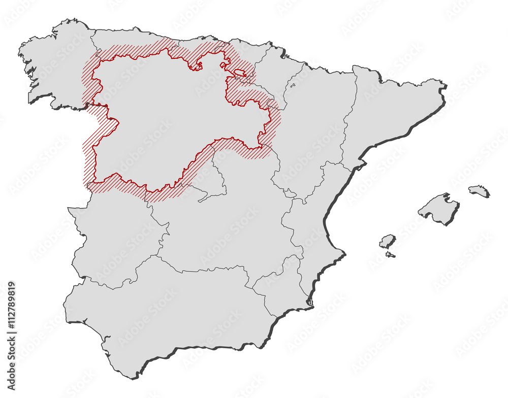 Map - Spain, Castile and León