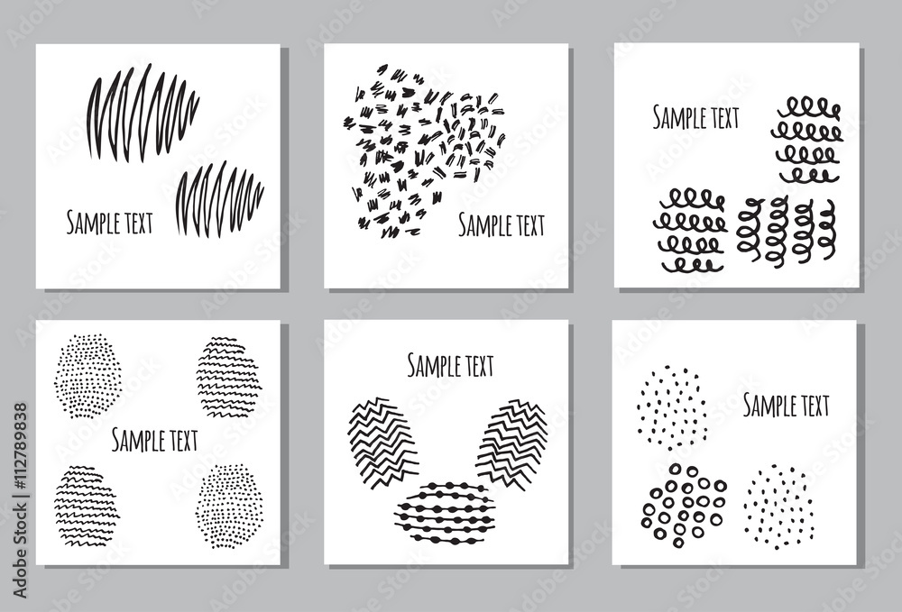 Set of 6 creative covers or universal cards