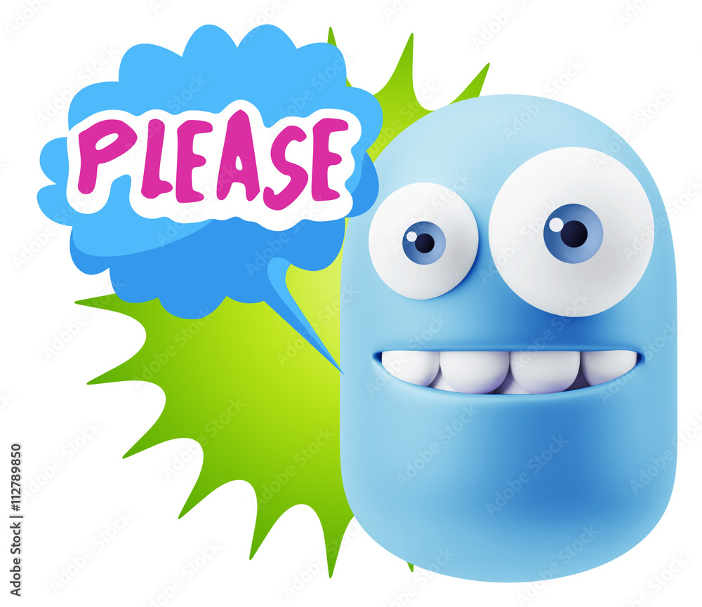 3d Illustration Laughing Character Emoji Expression saying Pleas 3d Illustration Laughing Character Emoji Expression saying Pleas