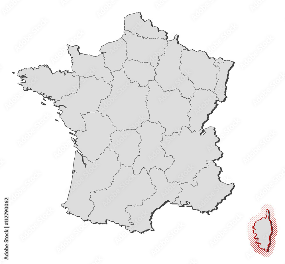 Map - France, Corsica