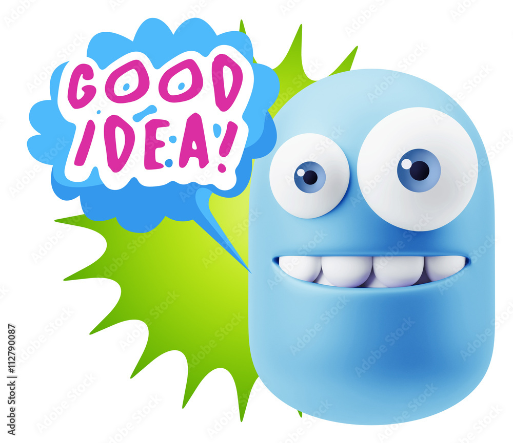 3d Rendering Smile Character Emoticon Expression saying Good Ide 3d Rendering Smile Character Emoticon Expression saying Good Ide