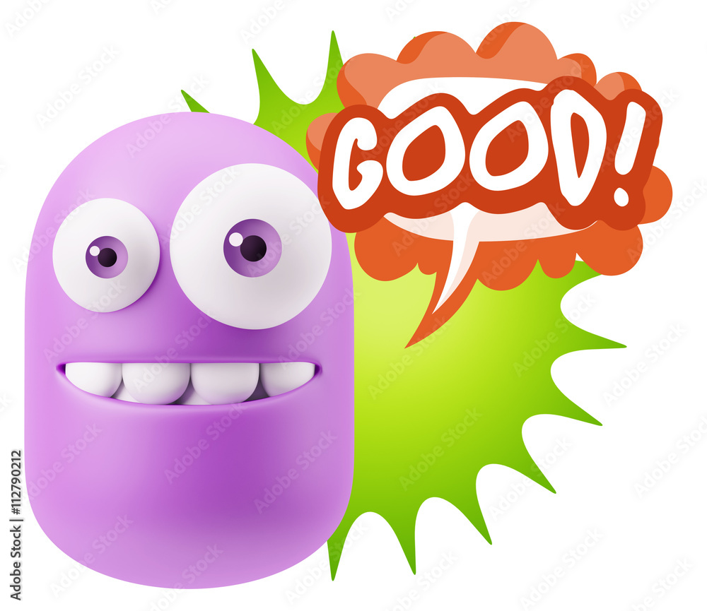 3d Illustration Laughing Character Emoji Expression saying Good 3d Illustration Laughing Character Emoji Expression saying Good