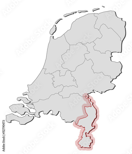 Map - Netherlands, Limburg