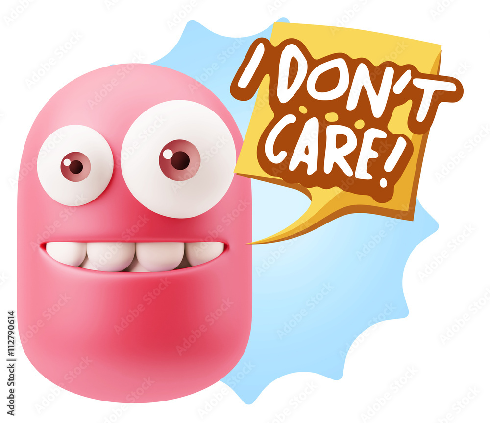 Obraz premium 3d Illustration Laughing Character Emoji Expression saying I Don