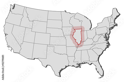 Map - United States, Illinois