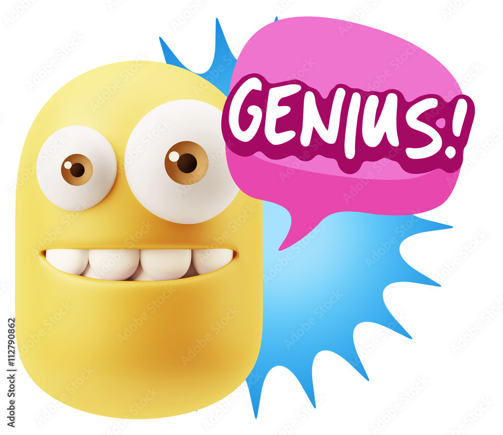 3d Illustration Laughing Character Emoji Expression saying Geniu 3d Illustration Laughing Character Emoji Expression saying Geniu