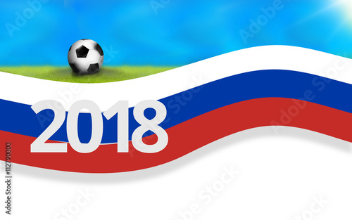 football russia soccer flag...
