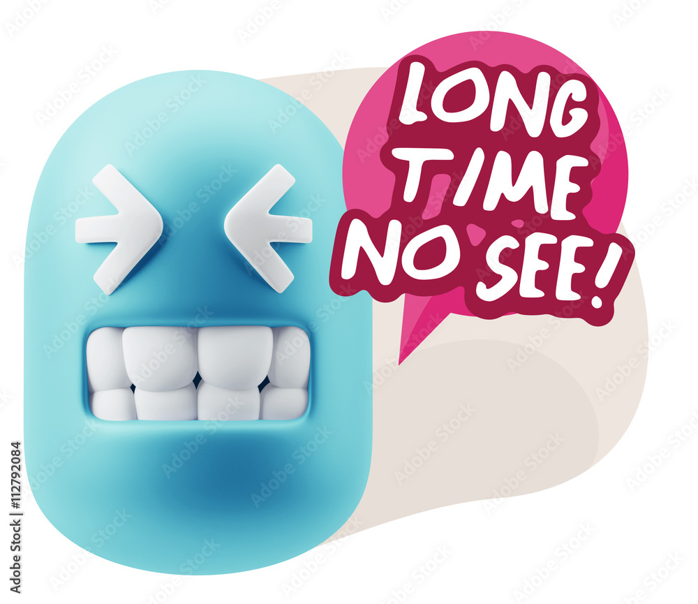 3d Illustration Laughing Character Emoji Expression saying Long 3d Illustration Laughing Character Emoji Expression saying Long