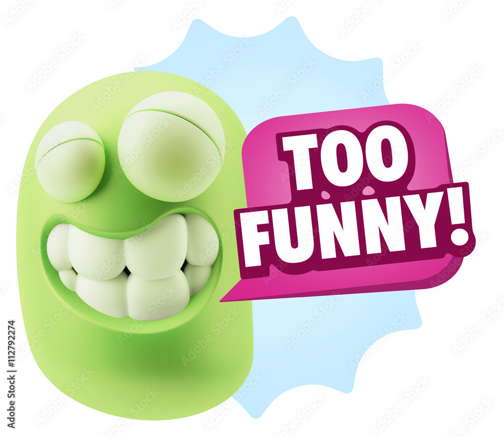 3d Rendering Smile Character Emoticon Expression saying Very Fun 3d Rendering Smile Character Emoticon Expression saying Very Fun