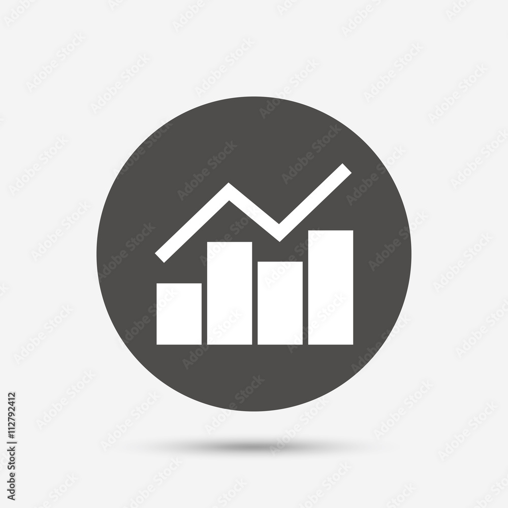Graph chart sign icon. Diagram symbol. Graph chart sign icon. Diagram symbol.
