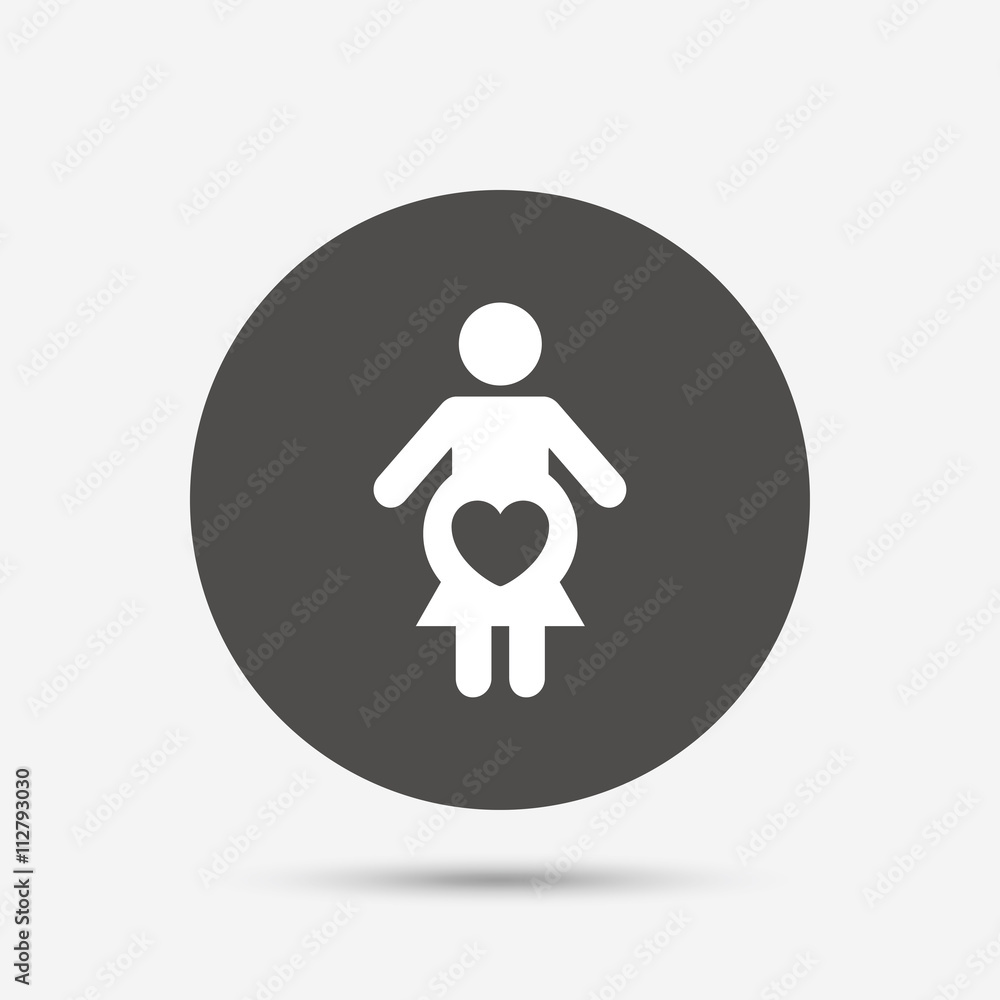 Pregnant sign icon. Pregnancy symbol. Pregnant sign icon. Pregnancy symbol.
