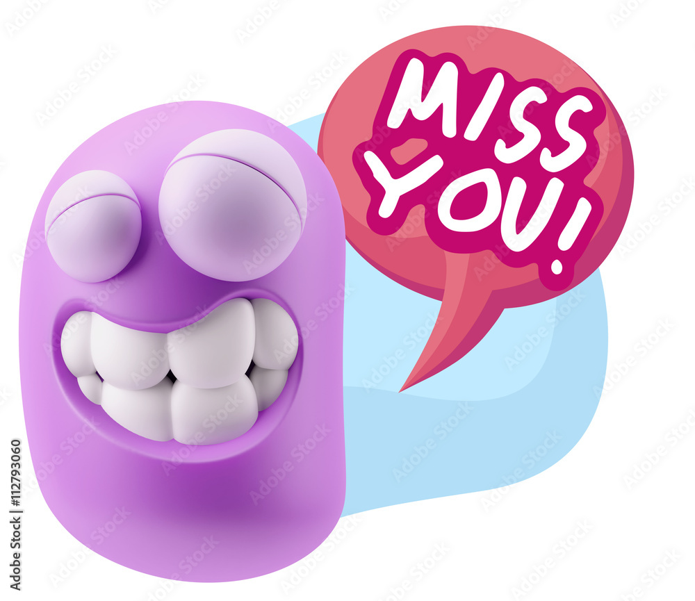 3d Illustration Laughing Character Emoji Expression saying Miss 3d Illustration Laughing Character Emoji Expression saying Miss