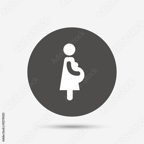 Pregnant sign icon. Pregnancy symbol.