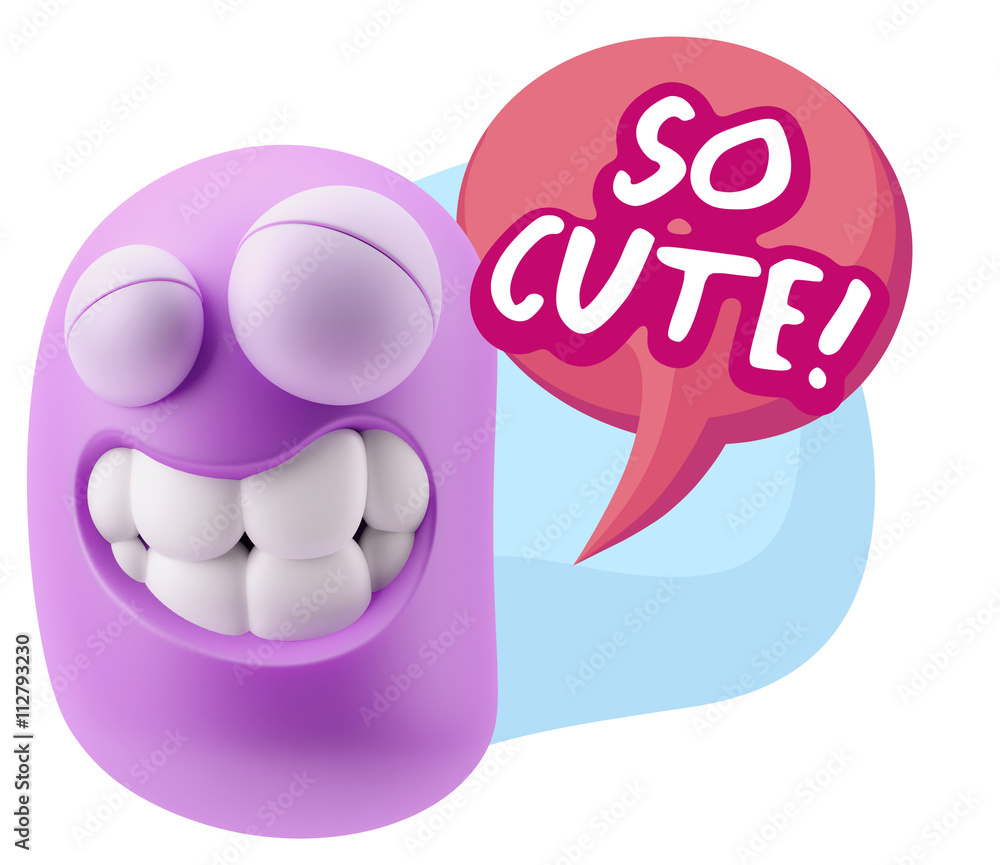 3d Illustration Laughing Character Emoji Expression saying So Cu 3d Illustration Laughing Character Emoji Expression saying So Cu