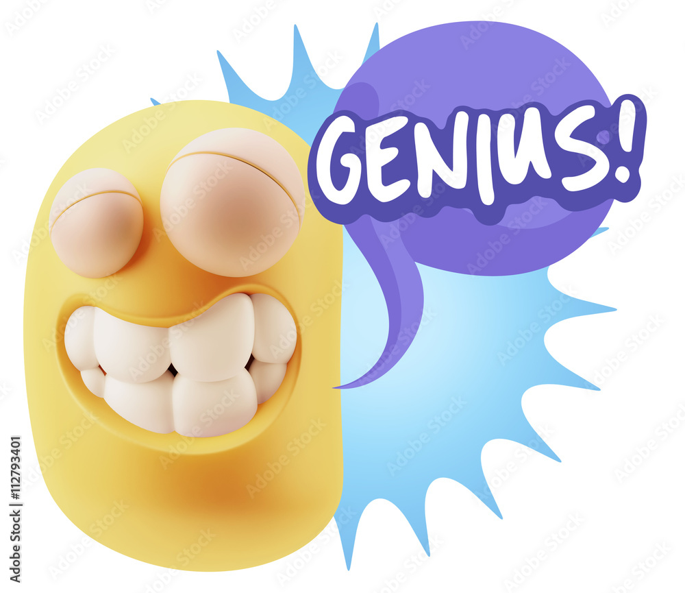3d Illustration Laughing Character Emoji Expression saying Geniu 3d Illustration Laughing Character Emoji Expression saying Geniu