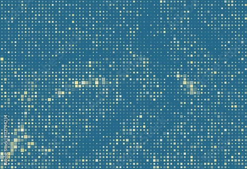 Abstract background blue and gold square elements