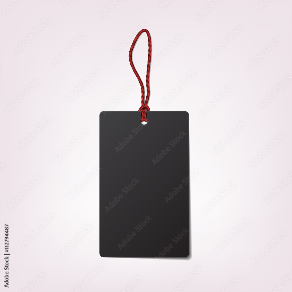 Fototapeta premium illustration of black tag