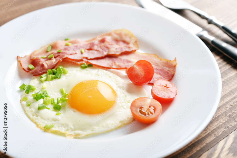 Bacon with sunny side up egg Bacon with sunny side up egg