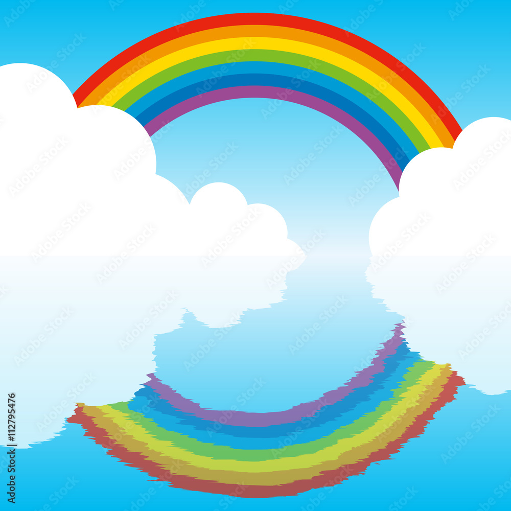 虹 雲 海 イラスト 背景 Stock ベクター Adobe Stock