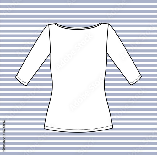  jumper drawn in the vector.blouse lady jersey.