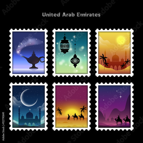 UAE stamps set