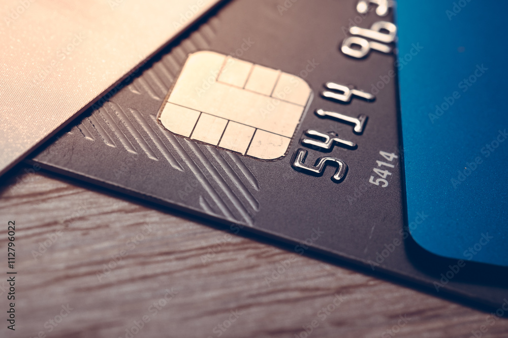 Credit card. close up, Business background. Credit card. close up, Business background.