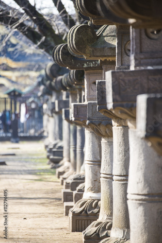 Japanese pillar in shrine
