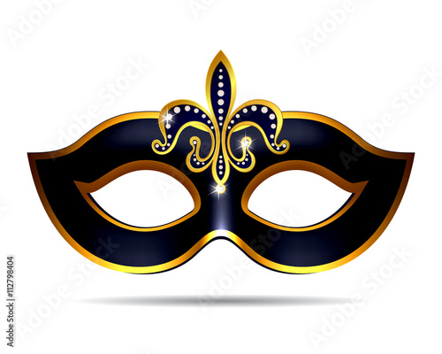 Black carnival mask