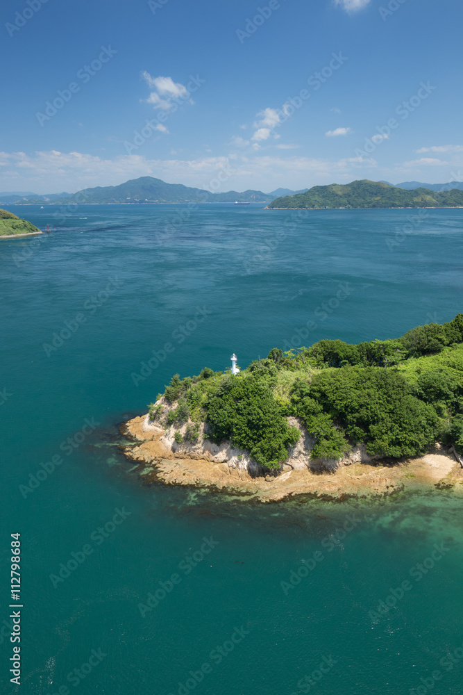 Obraz premium 来島海峡の島々