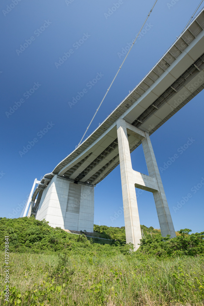 しまなみ海道 来島海峡大橋の橋げた しまなみ海道 来島海峡大橋の橋げた