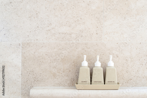 Toiletries tube with copy space.