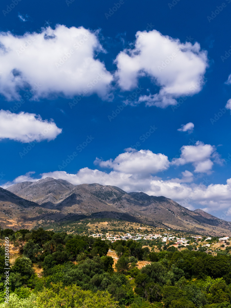 Mountain landscape at the central part of Crete island, Greece Mountain landscape at the central part of Crete island, Greece
