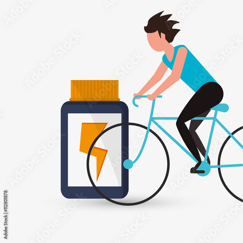Healthy lifestyle design. Bodycare icon. Colorful illustration , vector