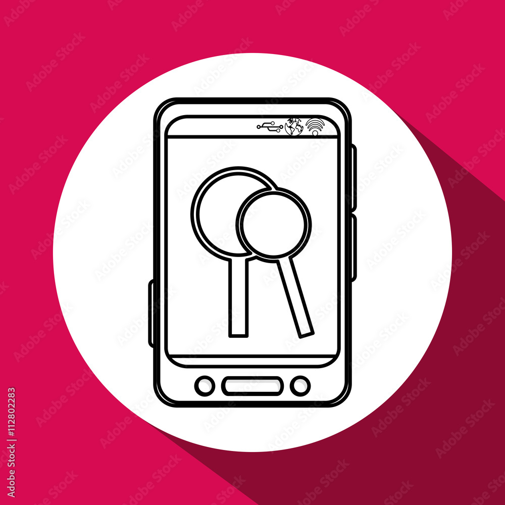Smartphone design. Media icon. Flat illustration, vector graphic Smartphone design. Media icon. Flat illustration, vector graphic