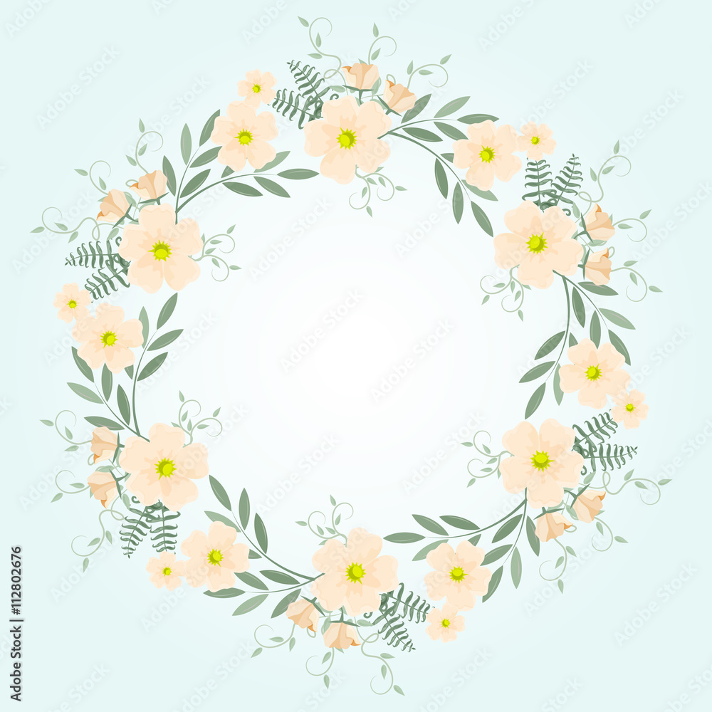 Pastel floral wreath