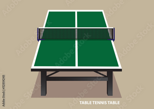 Table Tennis Table Top View Vector Illustration