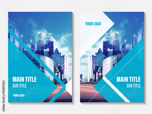 Vector design for Annual Report cover. Business booklet brochure flyer.
