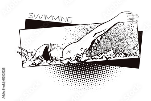 Summer kinds of sports. Swimming