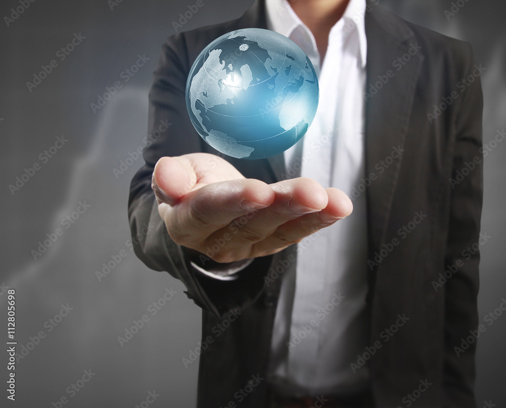 Globe ,earth in human hand, Earth image provided by Nasa Globe ,earth in human hand, Earth image provided by Nasa