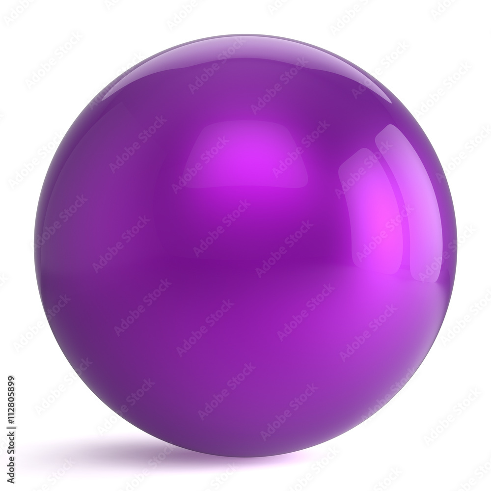 Obraz premium Sphere round button purple ball geometric shape basic circle